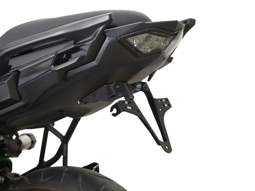 Ibex 10000613 Kompatibel/Ersatz für Kennzeichenhalter Kawasaki Versys 650 Schwarz