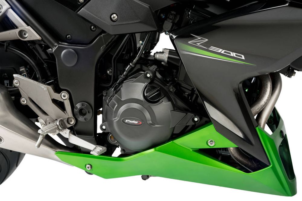 Puig 20131N Motorschutzhaube  Kompatibel/Ersatz für KAWASAKI NINJA 300 Schwarz