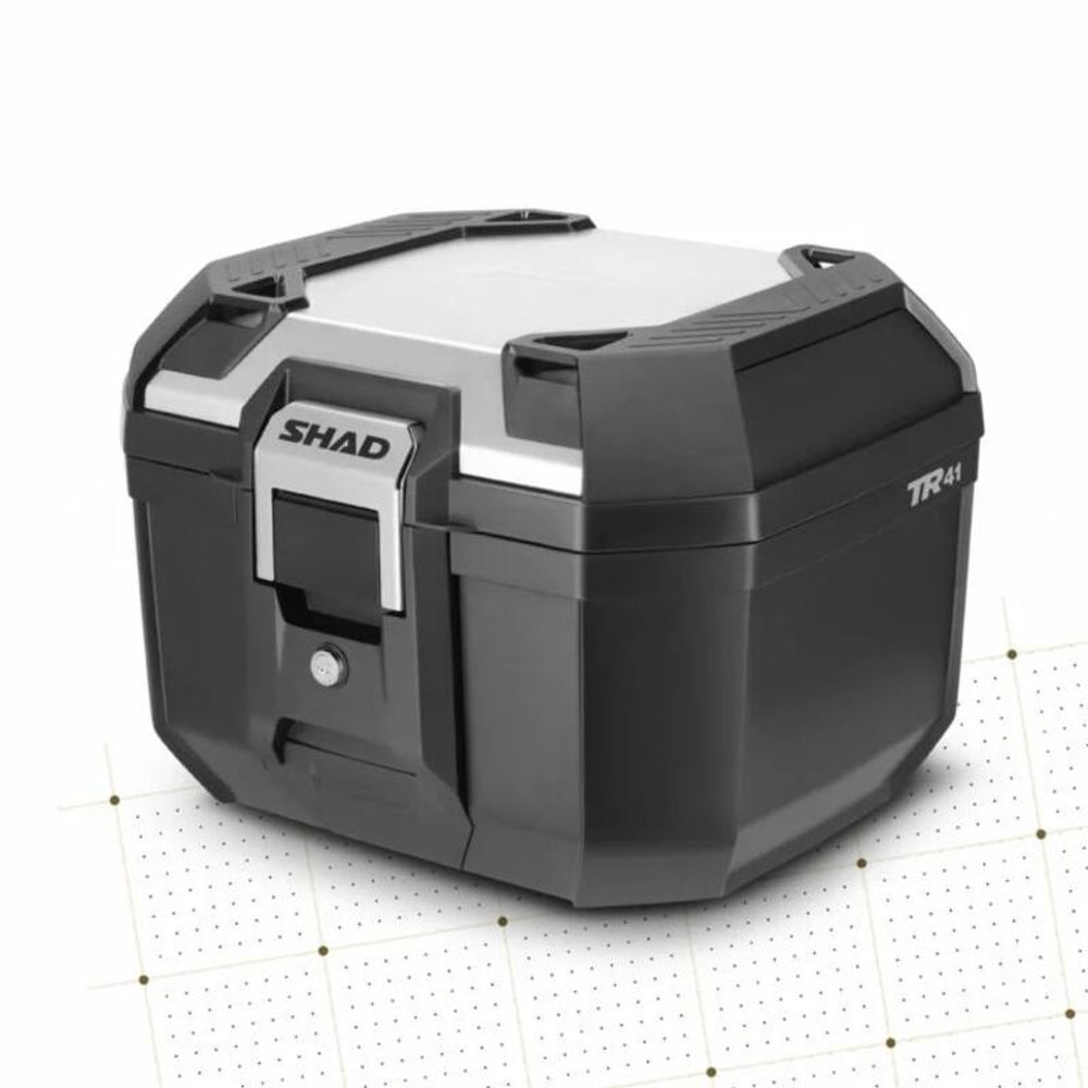 SP 1149070 SHAD Topcase Terra TR41 Schwarz/Alu-Abdeckung  passend fuer KYMCO CV3 Aluminum &