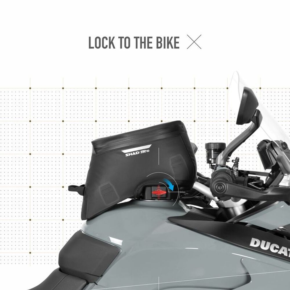 SP 1149071 SHAD TR10CL Wasserdichtes Tankrucksack-Klicksystem   passend fuer   Schwarz