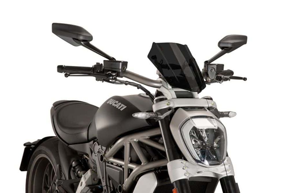 PUIG 8921F Windschutzcheiben New Generation Verstellbare  passend fuer DUCATI X DIAVEL Stark getönt