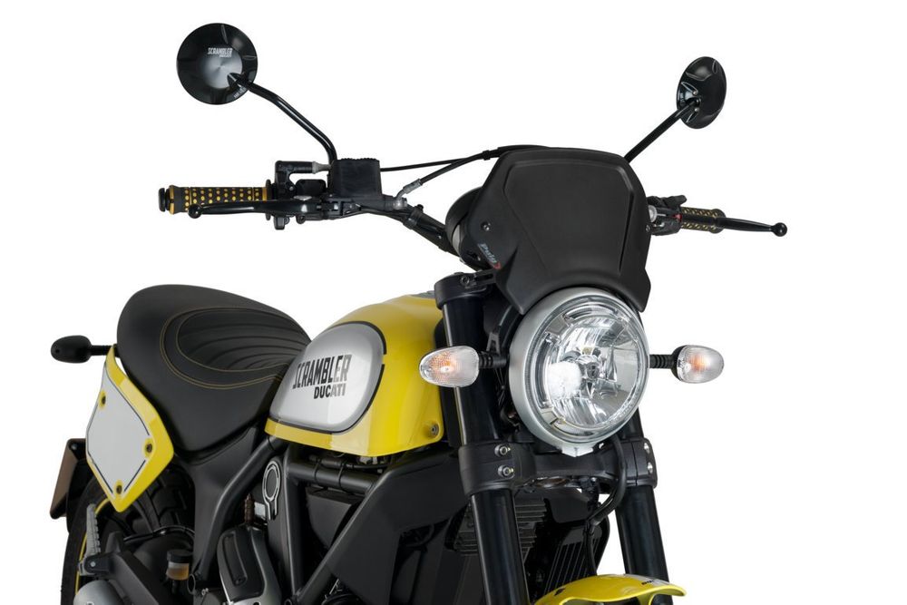 PUIG 9799N Aluminium Frontplatte  passend fuer DUCATI SCRAMBLER ICON Schwarz