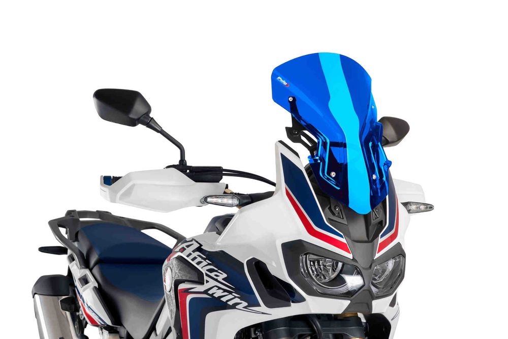 PUIG 9155A Verstellbare Scheibe  passend fuer HONDA CRF1000L AFRICA TWIN Blau