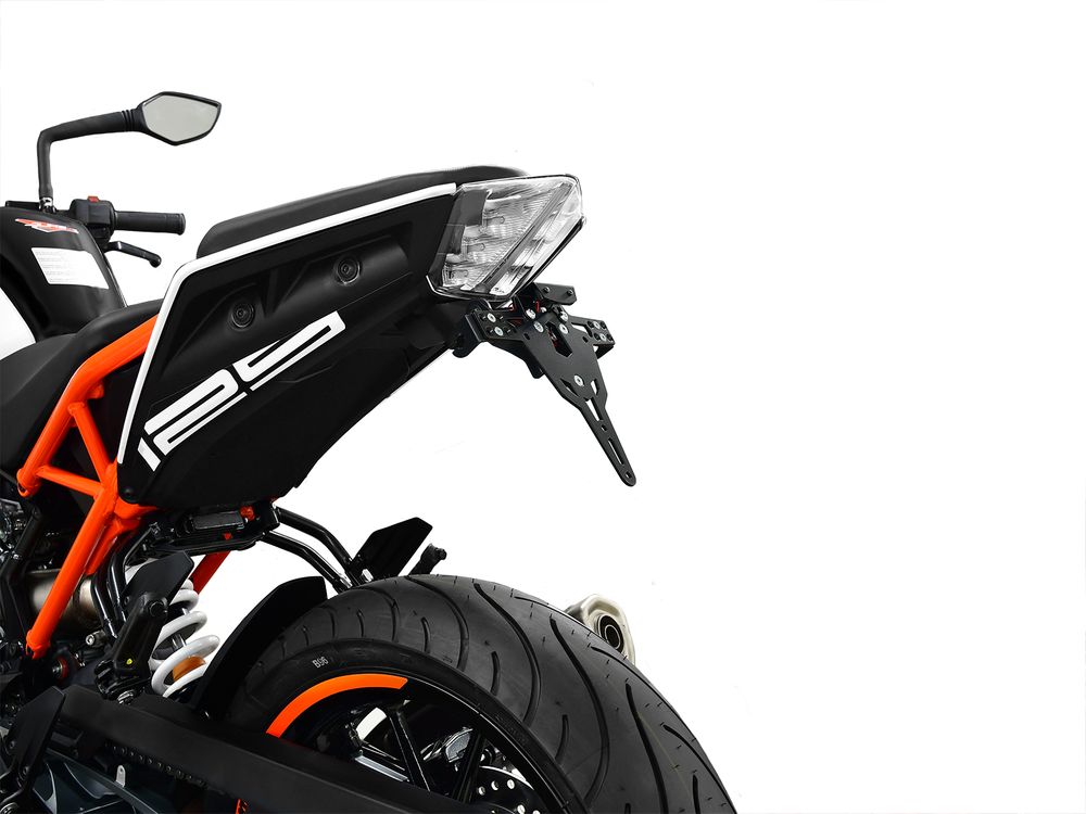 Ibex 10003108 Kompatibel/Ersatz für Kennzeichenhalter KTM 125 Duke BJ 2017-22 Schwarz