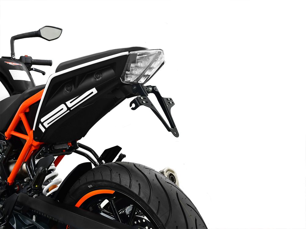 Ibex 10003110 Kompatibel/Ersatz für Kennzeichenhalter KTM 125 Duke BJ 2017-22 Schwarz