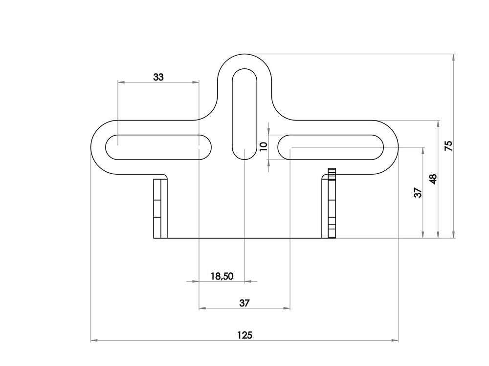 Ibex 10003532 Kompatibel/Ersatz für Kennzeichenhalter Universal Typ 6 Schwarz