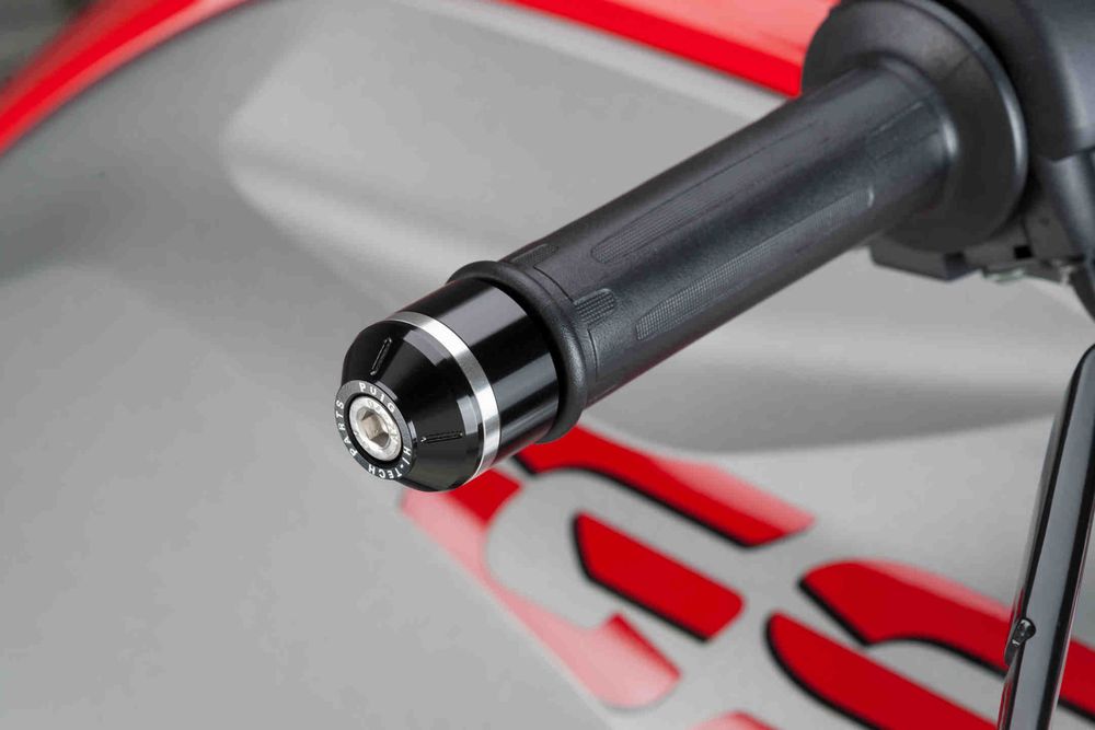 PUIG 8805N Kurze Lenkerendgewichte mit Ring  passend fuer BMW G310R Schwarz
