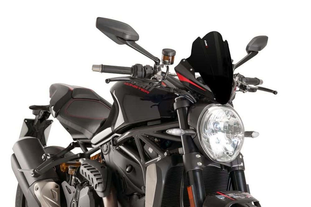 PUIG 8900N Sportscheibe  passend fuer DUCATI MONSTER 1200 Schwarz