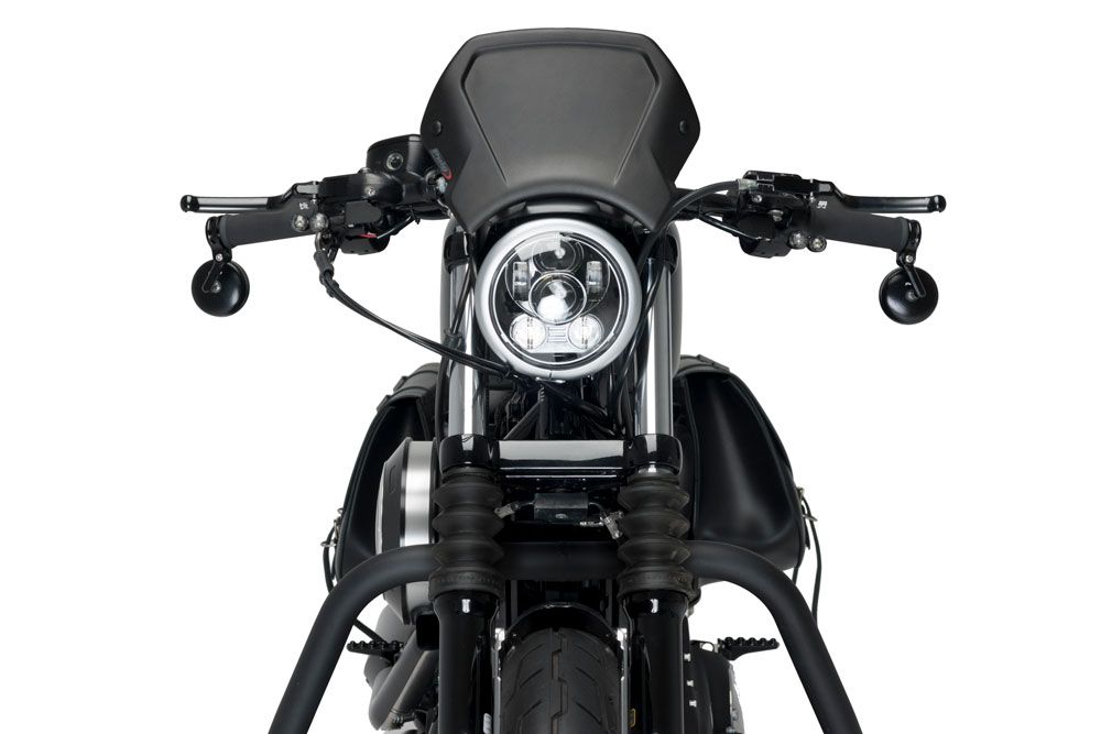 PUIG 1352N ALU Frontplatte  passend fuer HARLEY DAVIDSON SPORTSTER 883 IRON XL883N Schwarz