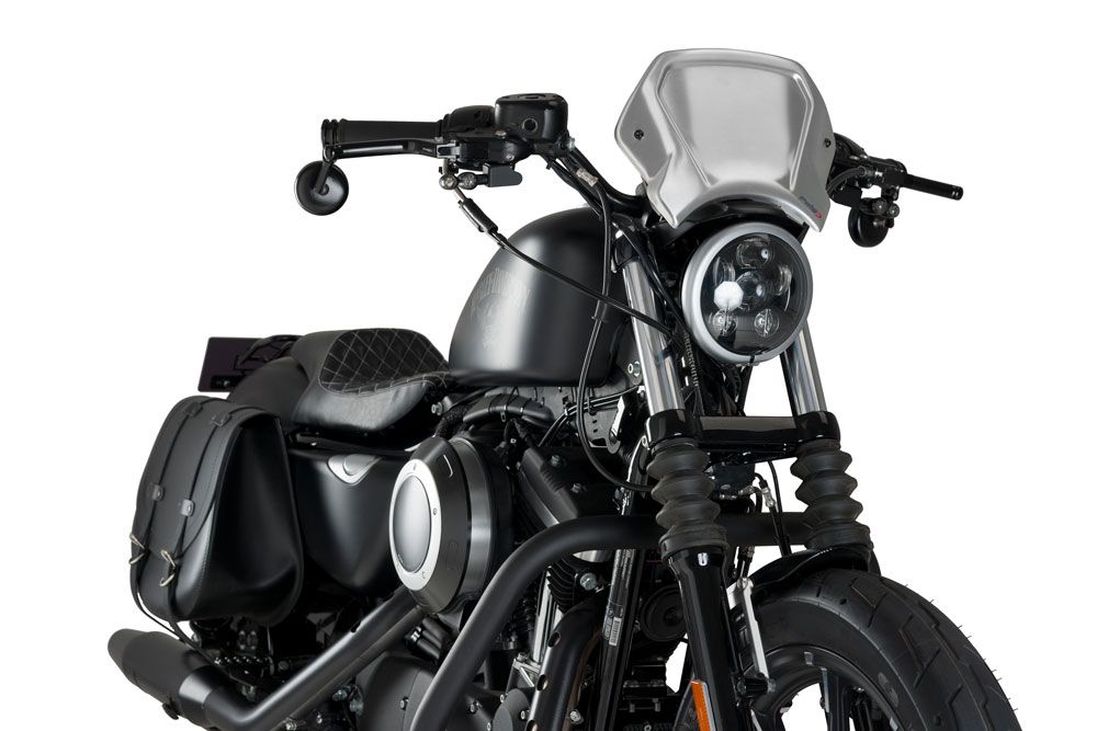 PUIG 1352P ALU Frontplatte  passend fuer HARLEY DAVIDSON SPORTSTER 883 IRON XL883N Silber