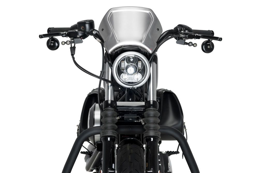PUIG 1352P ALU Frontplatte  passend fuer HARLEY DAVIDSON SPORTSTER 883 IRON XL883N Silber