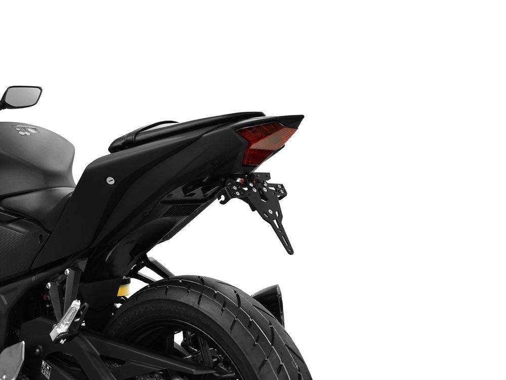 Ibex 10005169 Kompatibel/Ersatz für Kennzeichenhalter Yamaha YZF-R3 BJ 2019-21 Schwarz