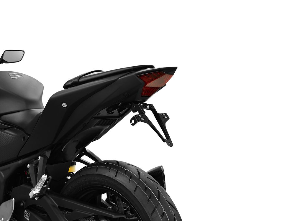 Ibex 10005172 Kompatibel/Ersatz für Kennzeichenhalter Yamaha YZF-R3 BJ 2019-21 Schwarz