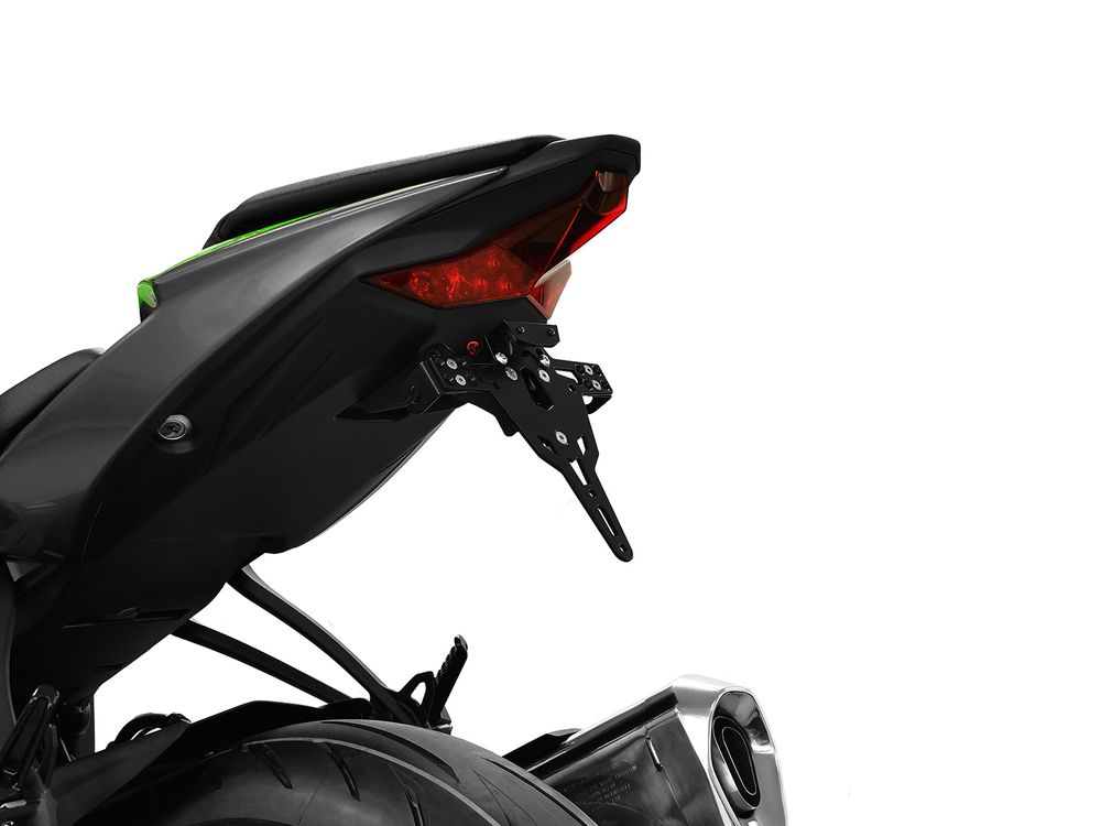 Ibex 10007611 Kompatibel/Ersatz für Kennzeichenhalter Kawasaki ZX-6R 636 BJ 2019-20 Schwarz