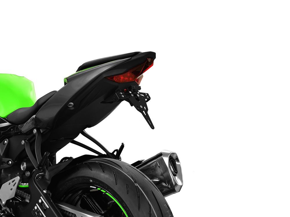 Ibex 10005188 Kompatibel/Ersatz für Kennzeichenhalter Kawasaki ZX-6R 636 BJ 2019-20 Schwarz