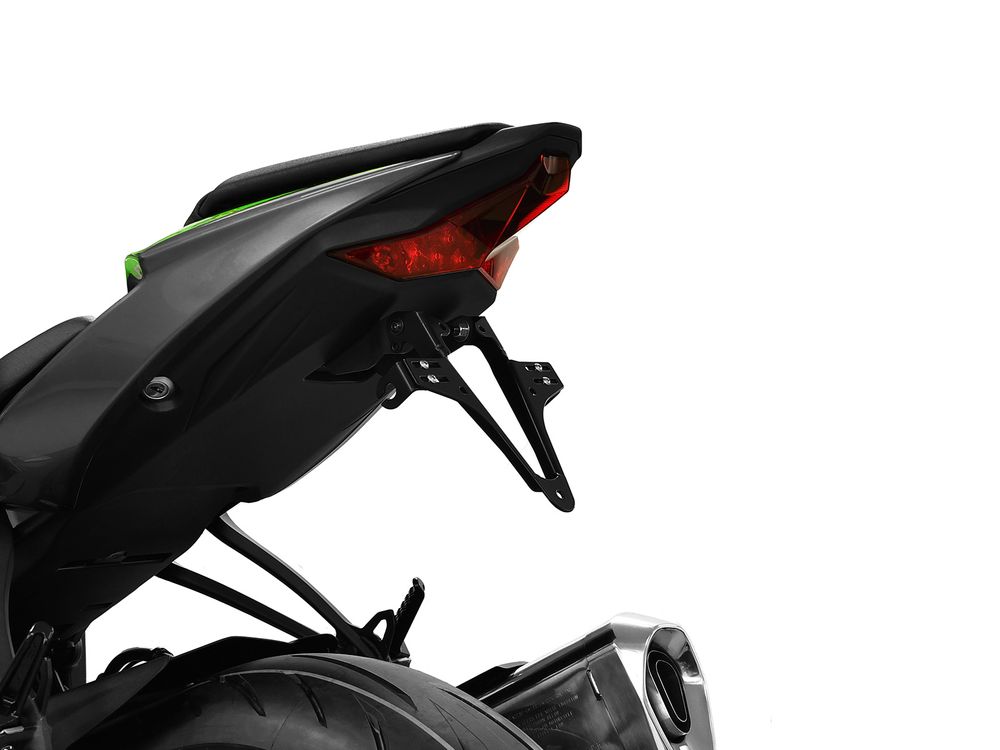 Ibex 10005191 Kompatibel/Ersatz für Kennzeichenhalter Kawasaki ZX-6R 636 BJ 2019-20 Schwarz