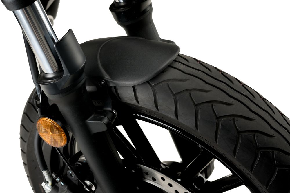 PUIG 3817N VORDERER KOTFLÜGEL DES gefrästes Blech  passend fuer KAWASAKI VULCAN S Schwarz