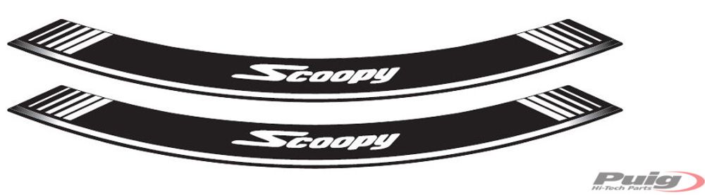 PUIG 5559P Rim Strips Specials  passend fuer HONDA SCOOPY SH50 Silber