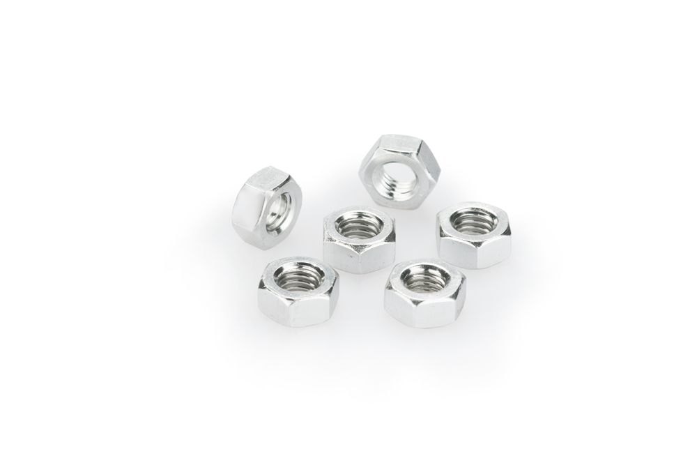 PUIG 0764P Muttern aus Anodisierten Aluminium  passend fuer UNIVERSAL UNIVERSAL Silber