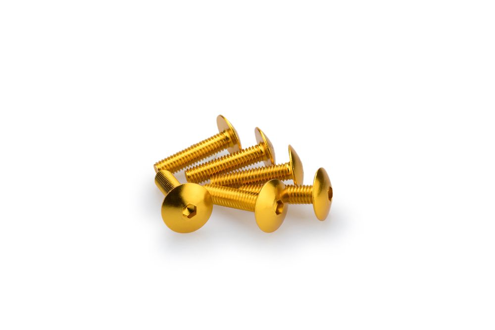 PUIG 0689G Muttern aus Anodisierten Aluminium  passend fuer UNIVERSAL UNIVERSAL Gelb