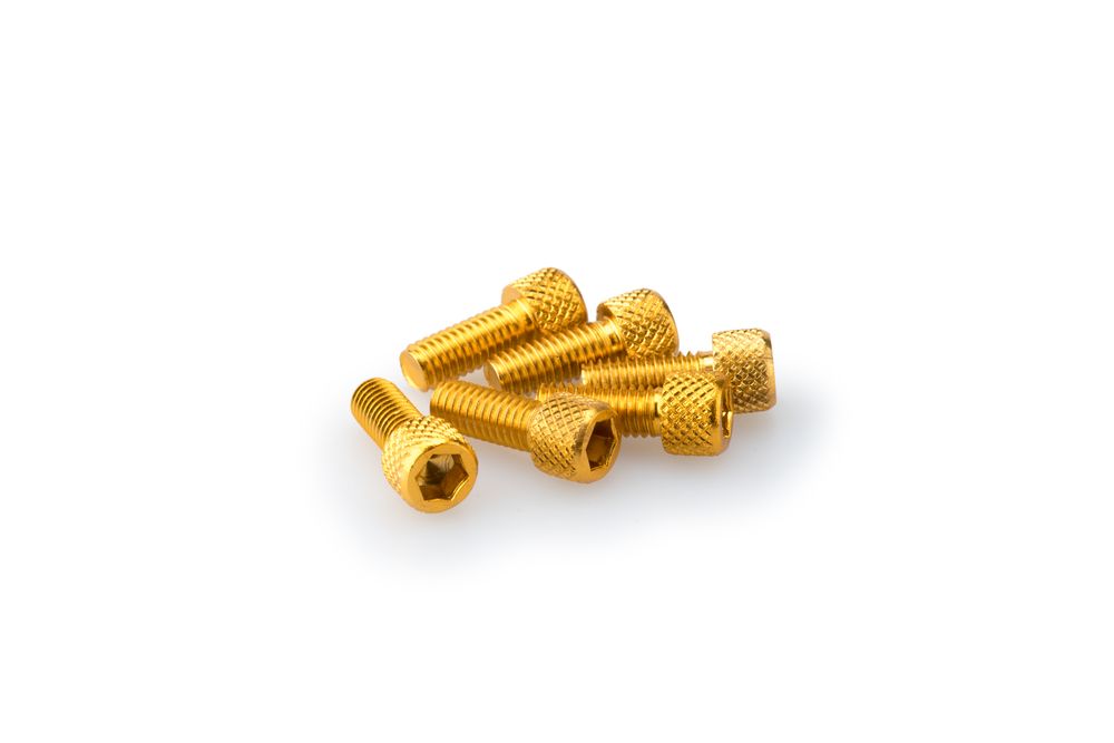 PUIG 0363G Muttern aus Anodisierten Aluminium  passend fuer UNIVERSAL UNIVERSAL Gelb