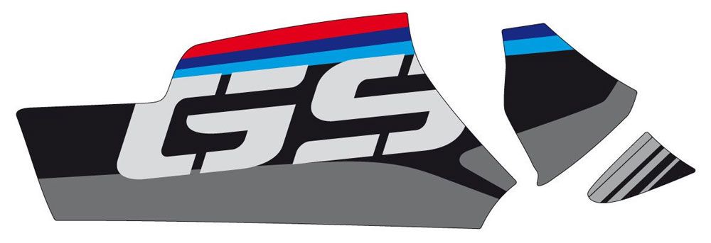 PUIG 20153N Schwingenschutzkit Aufkleber  passend fuer BMW R1200GS Schwarz