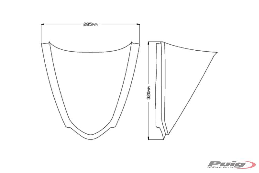 PUIG 20540F R-Racer Scheibe  passend fuer KAWASAKI ZX-10R Stark getönt