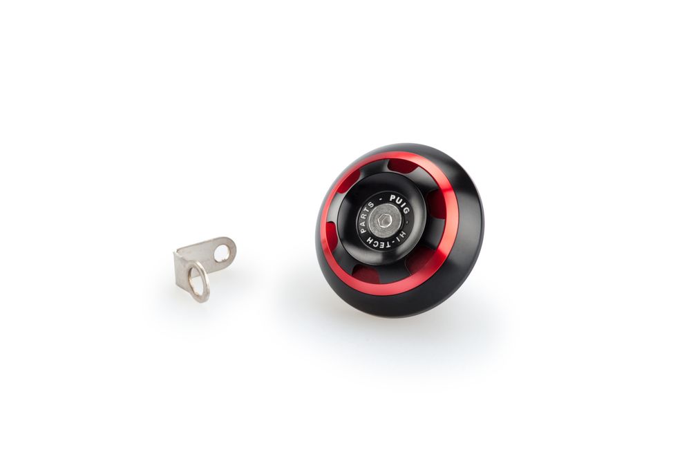 PUIG 20338R Motorölablassschraube TRACK  passend fuer TRIUMPH STREET TWIN Rot