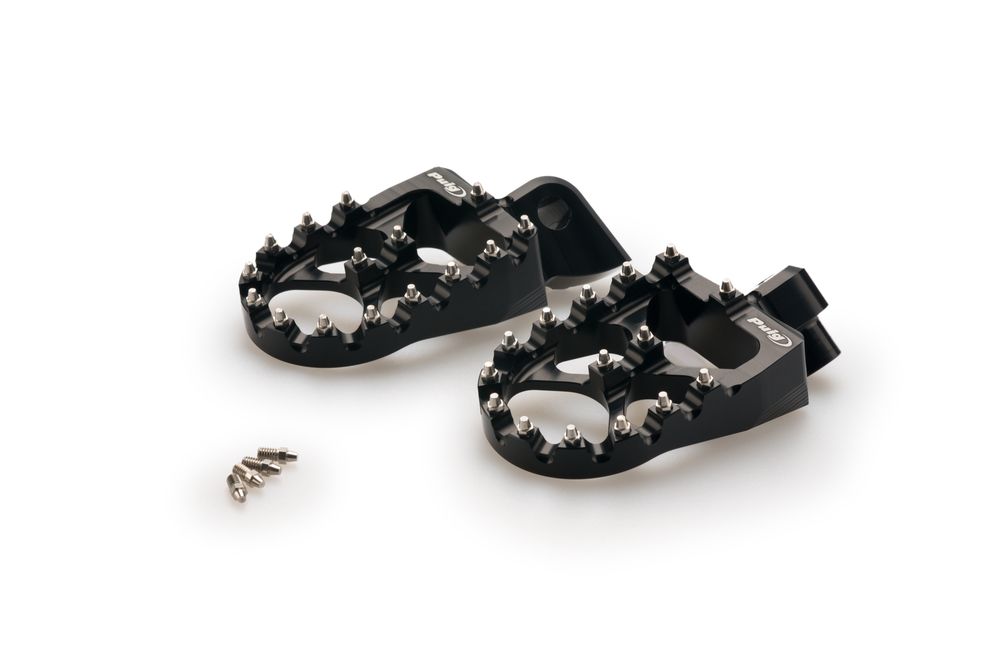 PUIG 20559N Fussrasten Off-Road  passend fuer YAMAHA YZ125 Schwarz