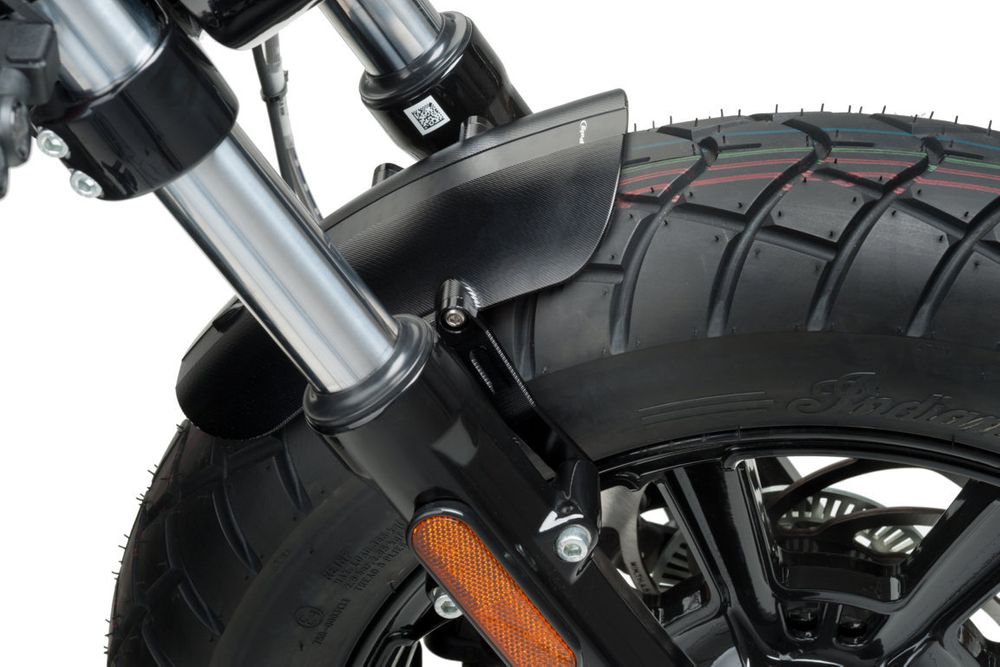 PUIG 9739N Vorderer Kotflügel dicken Aluminiumblech  passend fuer INDIAN SCOUT Schwarz