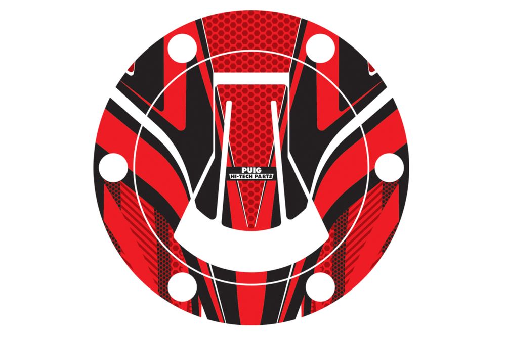 PUIG 20614R Tankdeckelabdeckungen Radikal  passend fuer APRILIA TUONO 660 Rot