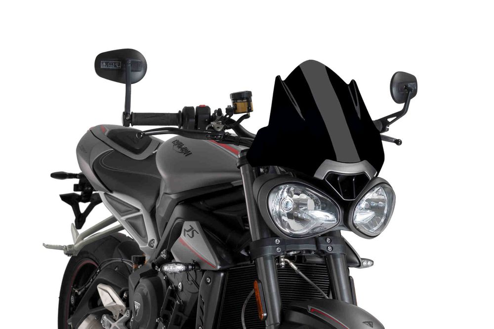 PUIG 8929N Windschutzscheibe New Generation Sport  passend fuer TRIUMPH SPEED TRIPLE 1050 R Schwarz