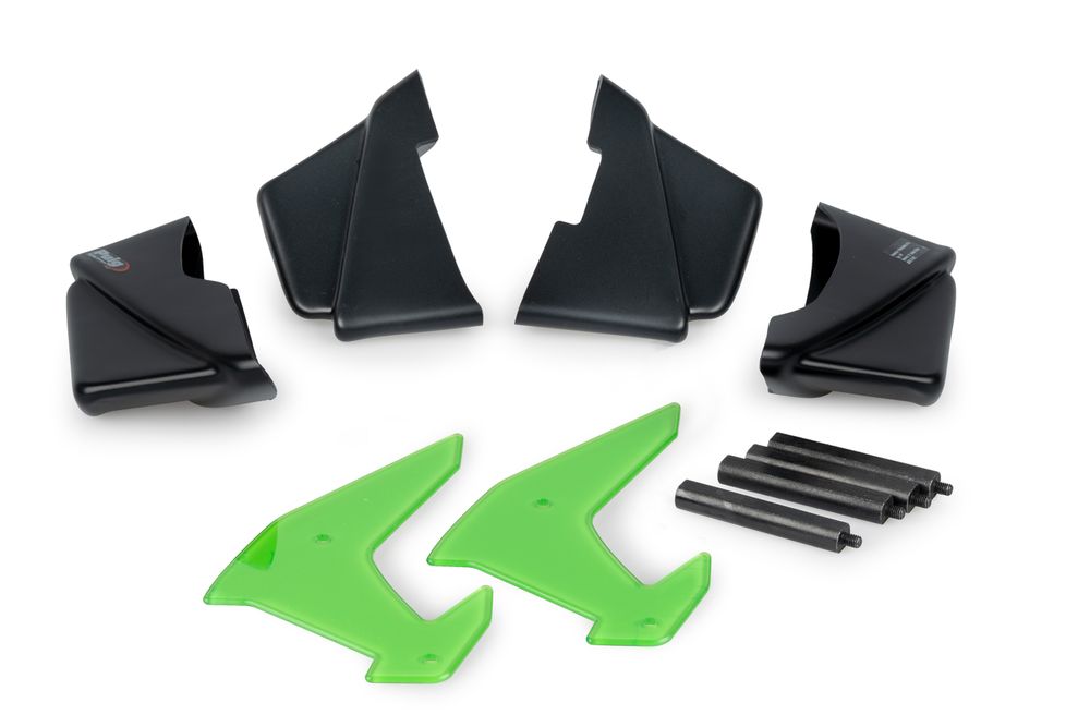PUIG 20832V Naked Side  Spoiler  passend fuer KAWASAKI Z H2 Grün