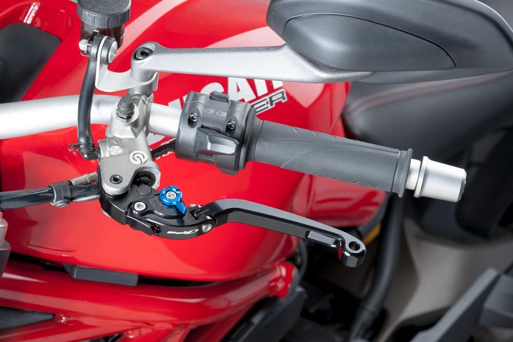 Brems-Kupplungshebel Puig Kawasaki Z 900RS (ZR900C) 2018- Knickversion schwarz