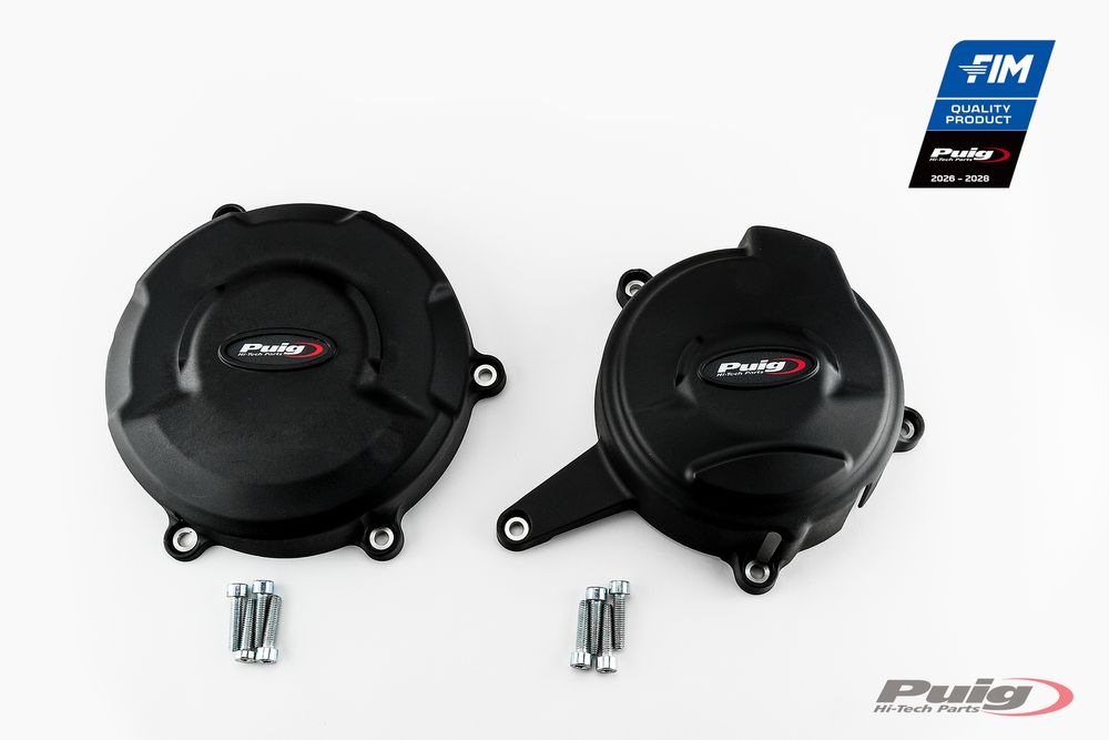 PUIG 21505N Motorschutzhauben Track für Championship  passend fuer DUCATI PANIGALE V4S Schwarz