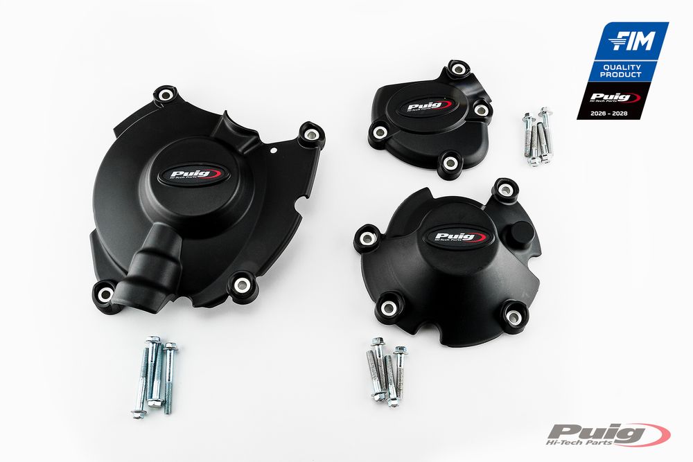 PUIG 21518N Motorschutzhauben Track für Championship  passend fuer YAMAHA YZF-R1 Schwarz