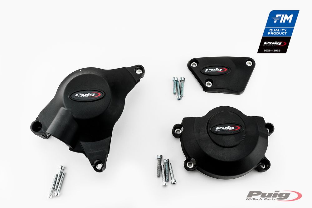 PUIG 21521N Motorschutzhauben Track für Championship  passend fuer YAMAHA YZF-R6 Schwarz