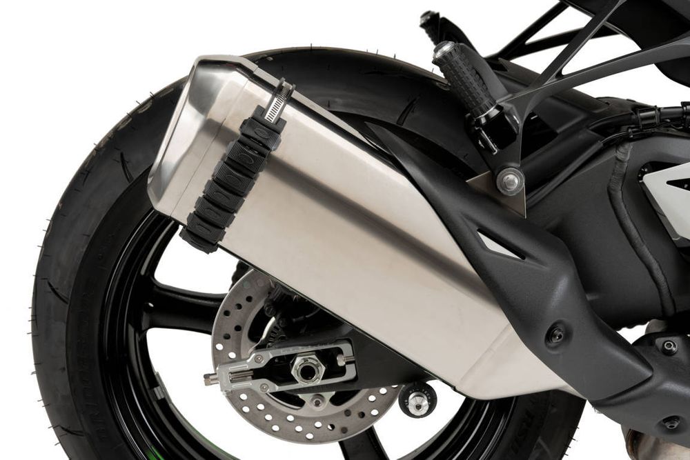 PUIG 21728N Auspuffschutz  passend fuer KAWASAKI KLE500 Schwarz