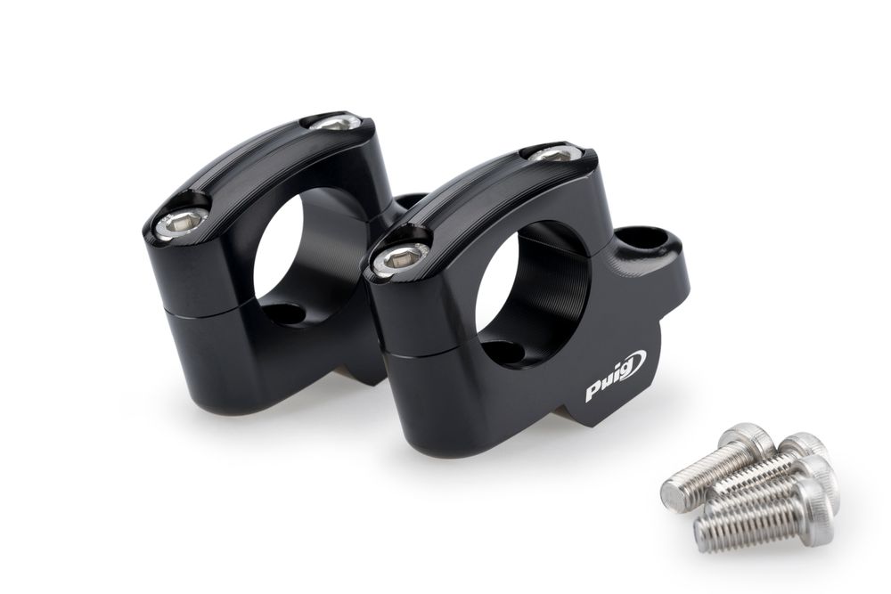 PUIG 21801N Pullback Lenkererhöhungen  passend fuer BMW R1200GS Schwarz