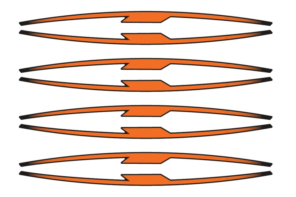 PUIG 21833T Rim Strips Premium  passend fuer HONDA NT650V DEAUVILLE Orange