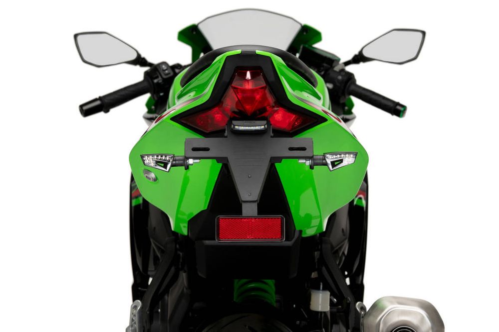 PUIG 21836N Kennzeichenhalter  passend fuer KAWASAKI ZX-4R NINJA Schwarz