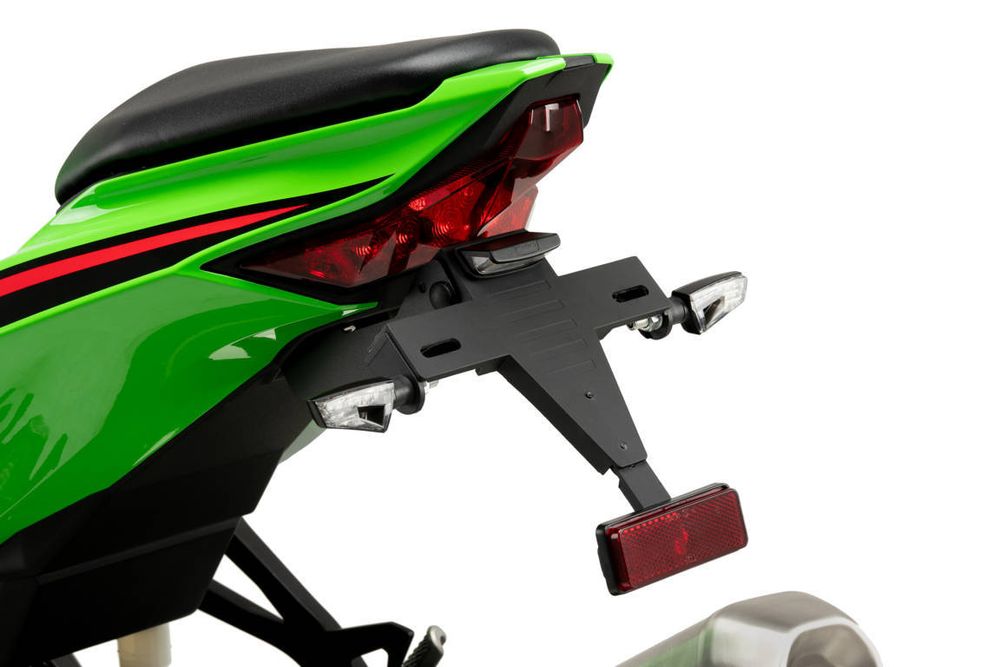 PUIG 21836N Kennzeichenhalters  passend fuer KAWASAKI ZX-4R NINJA Schwarz