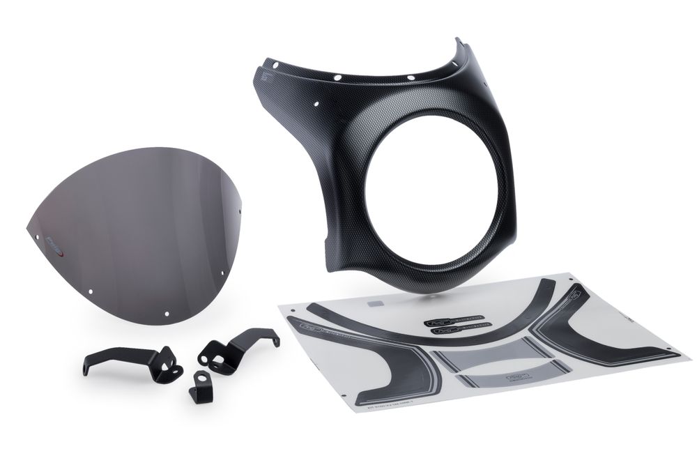 PUIG 21962F Retro-Verkleidungscheibe  passend fuer HONDA CB650R NEO SPORTS CAFE ECLUTCH Stark getönt