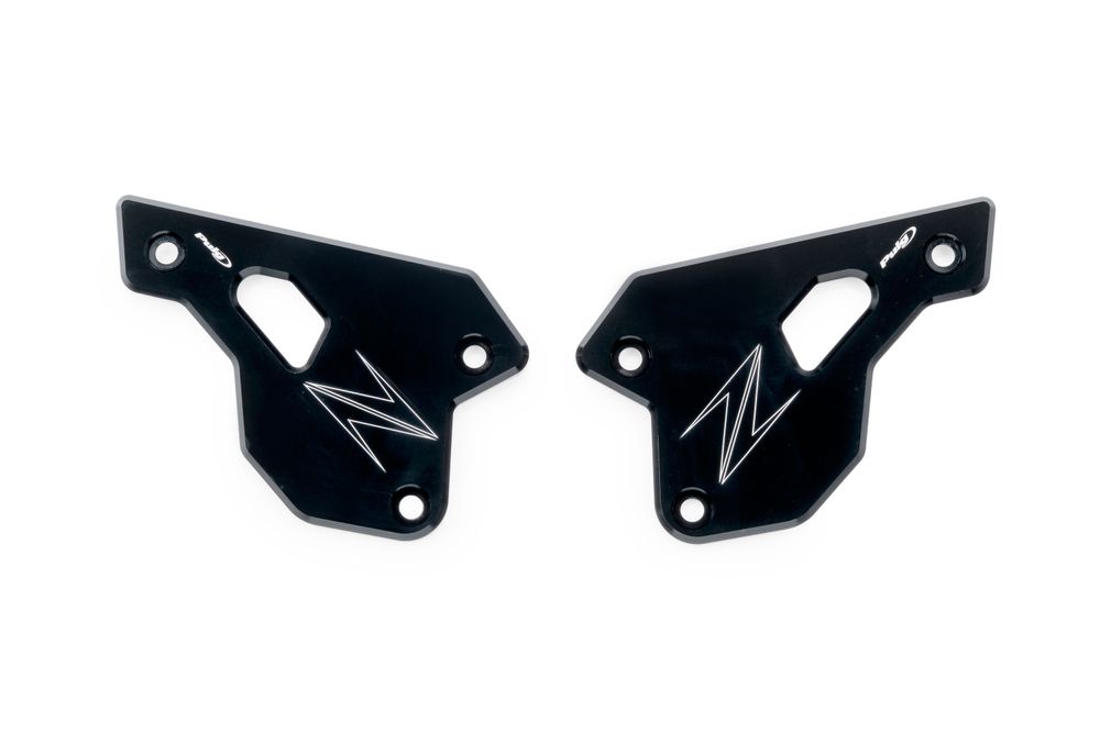 PUIG 22007N Fersenplatten  passend fuer KAWASAKI Z900 Schwarz