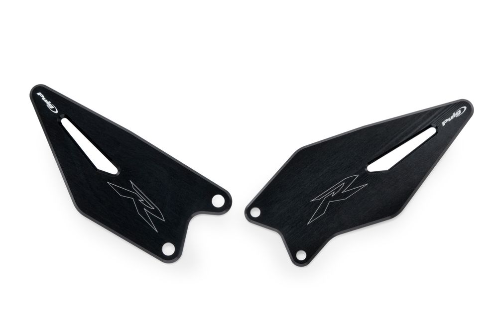 PUIG 22008N Fersenplatten  passend fuer KAWASAKI ZX-6R NINJA Schwarz
