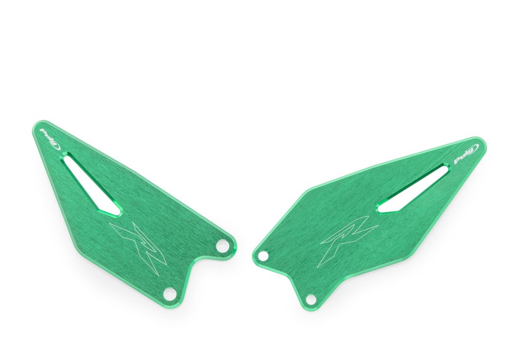 PUIG 22008V Fersenplatten  passend fuer KAWASAKI ZX-6R NINJA Grün