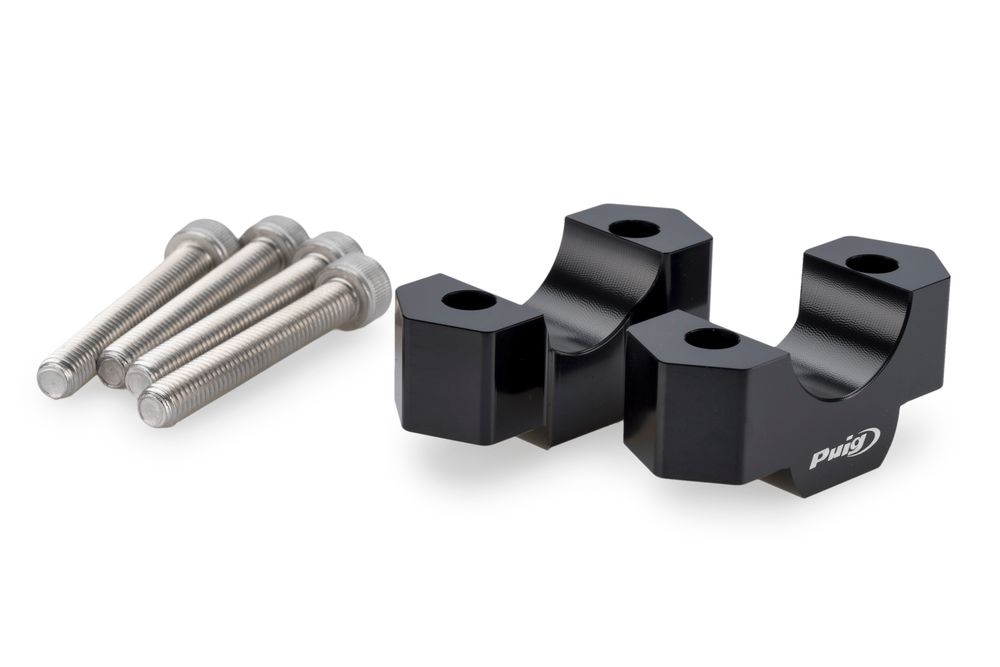 PUIG 22142N Lenkererhöhungen  passend fuer BMW F900GS Schwarz