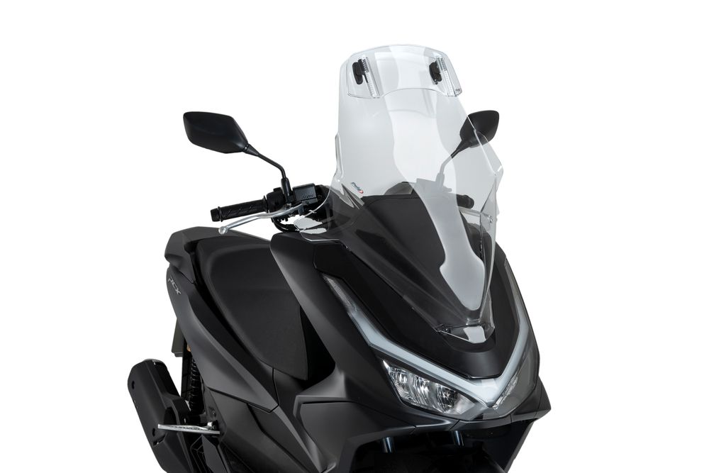 PUIG 22565W V-Tech Line Touring Windschutzscheibe mit Visier  passend fuer HONDA PCX 125