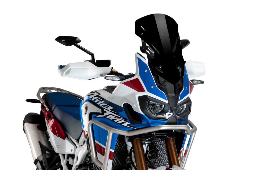 PUIG 9155N Verstellbare Scheibe  passend fuer HONDA CRF1000L AFRICA TWIN Schwarz