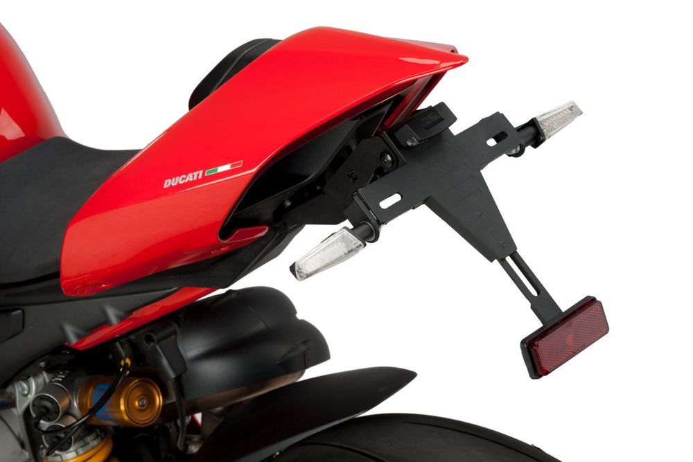 PUIG 9751N Kennzeichenhalters  passend fuer DUCATI PANIGALE V4S Schwarz